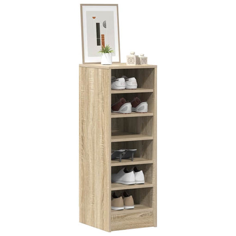 Vidaxl Shoe Cabinet 31.5x35x90 cm Property Wood Sonoma Oak Farvet