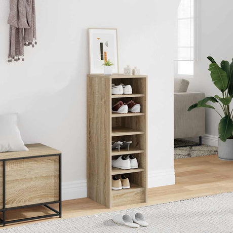 Vidaxl Shoe Cabinet 31.5x35x90 cm Property Wood Sonoma Oak Farvet