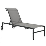 Vidaxl ligbedden 2 st met tafel textileen en staal