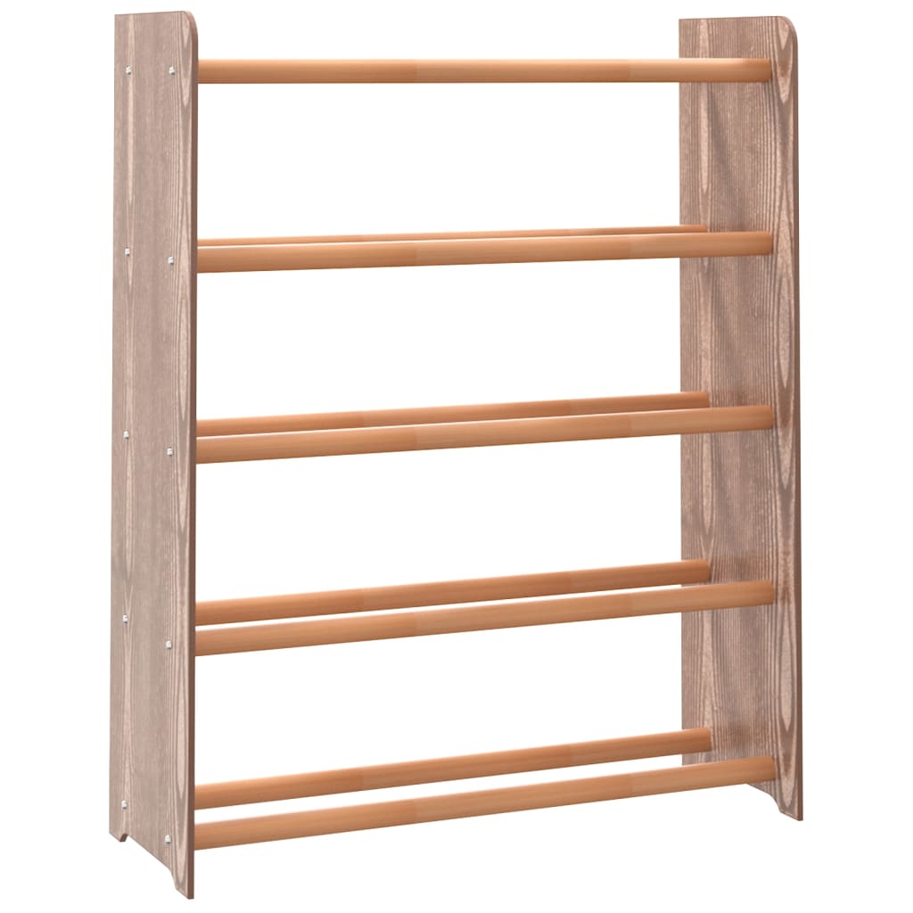 Vidaxl Shoe Rack 65x24x81 cm forarbejdet træbrun