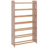 Vidaxl Shoe Rack 65x24x117 cm forarbejdet træbrun