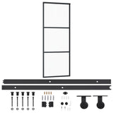 Vidaxx skydedør med beslag 76x205 cm aluminium og ESG glas