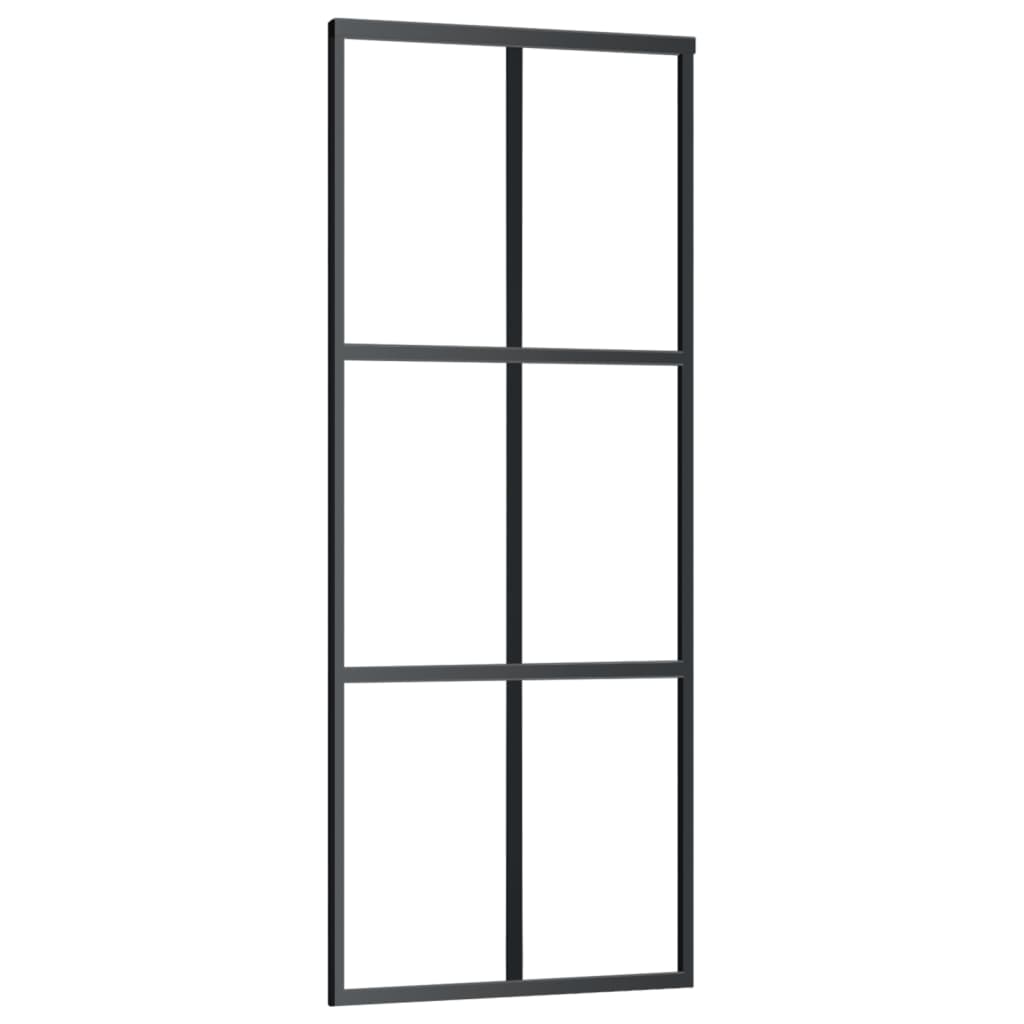Vidaxx skydedør med beslag 76x205 cm aluminium og ESG glas