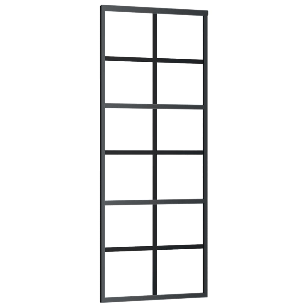 Vidaxx skydedør med beslag 76x205 cm aluminium og ESG glas