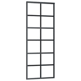 Vidaxx skydedør med beslag 76x205 cm aluminium og ESG glas