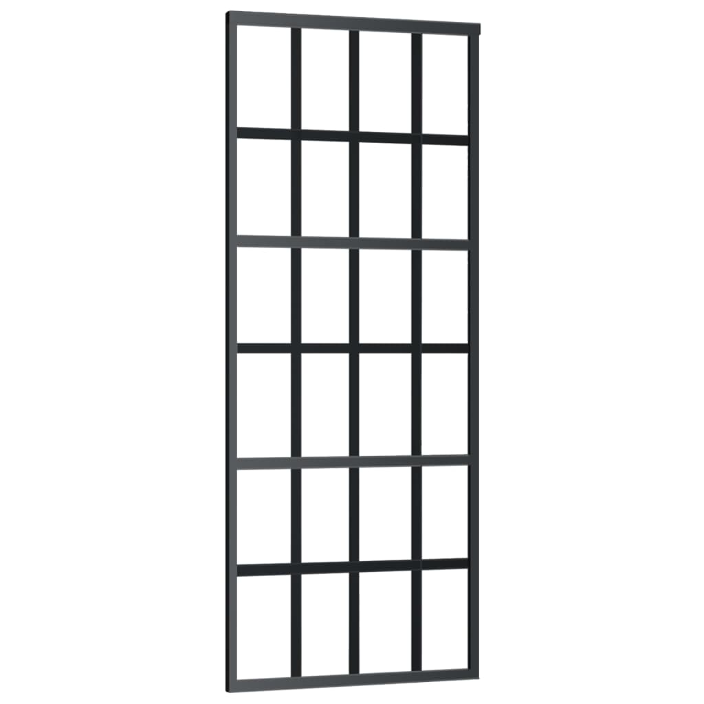 Vidaxx skydedør med beslag 76x205 cm aluminium og ESG glas