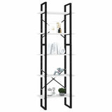 Vidaxl boekenkast met 5 schappen 60x30x175 cm bewerkt hout wit