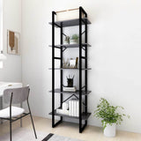Vidaxl boekenkast met 5 schappen 60x30x175 cm bewerkt hout grijs