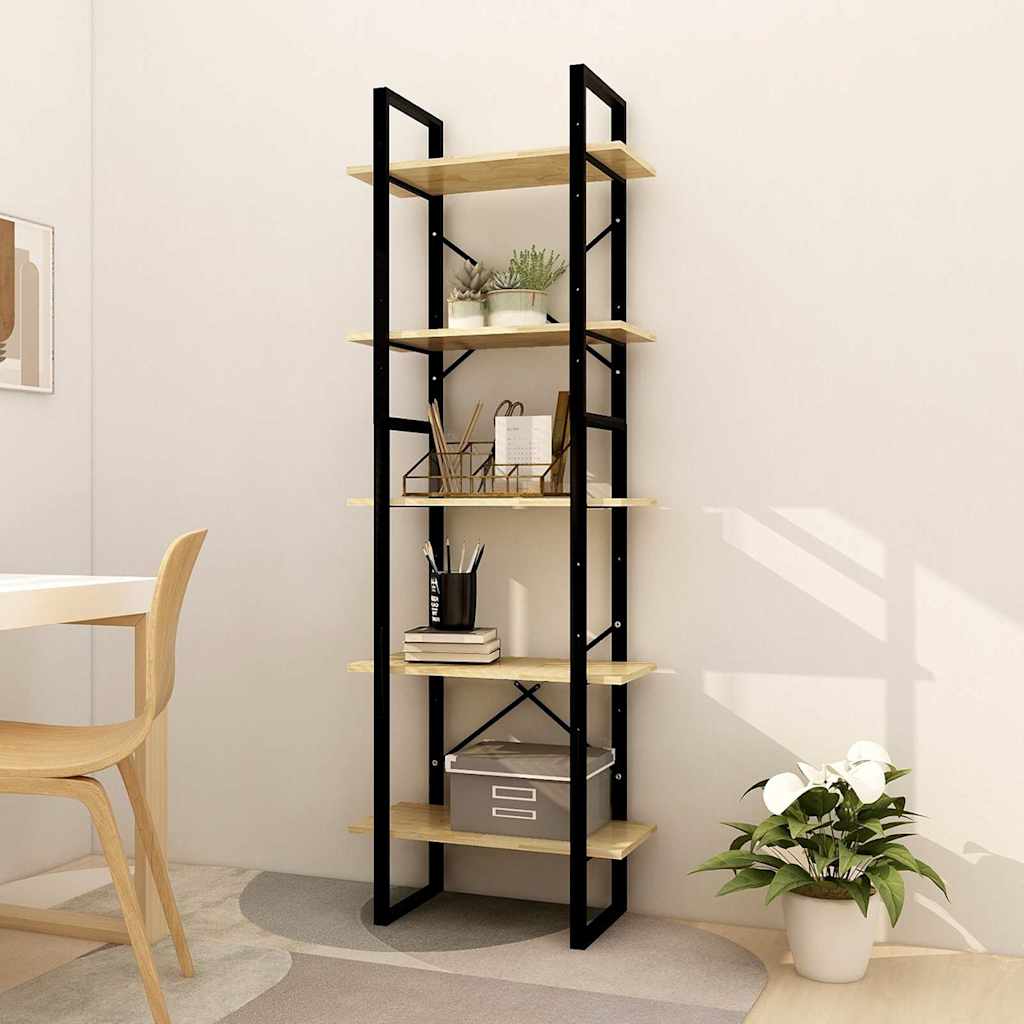 Vidaxl boekenkast met 5 schappen 60x30x175 cm massief grenenhout
