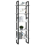 Vidaxl boekenkast met 5 schappen 60x30x175 cm massief grenenhout wit