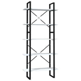 Vidaxl boekenkast met 5 schappen 80x30x175 cm bewerkt hout wit