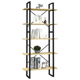 Vidaxl boekenkast met 5 schappen 80x30x175 cm massief grenenhout