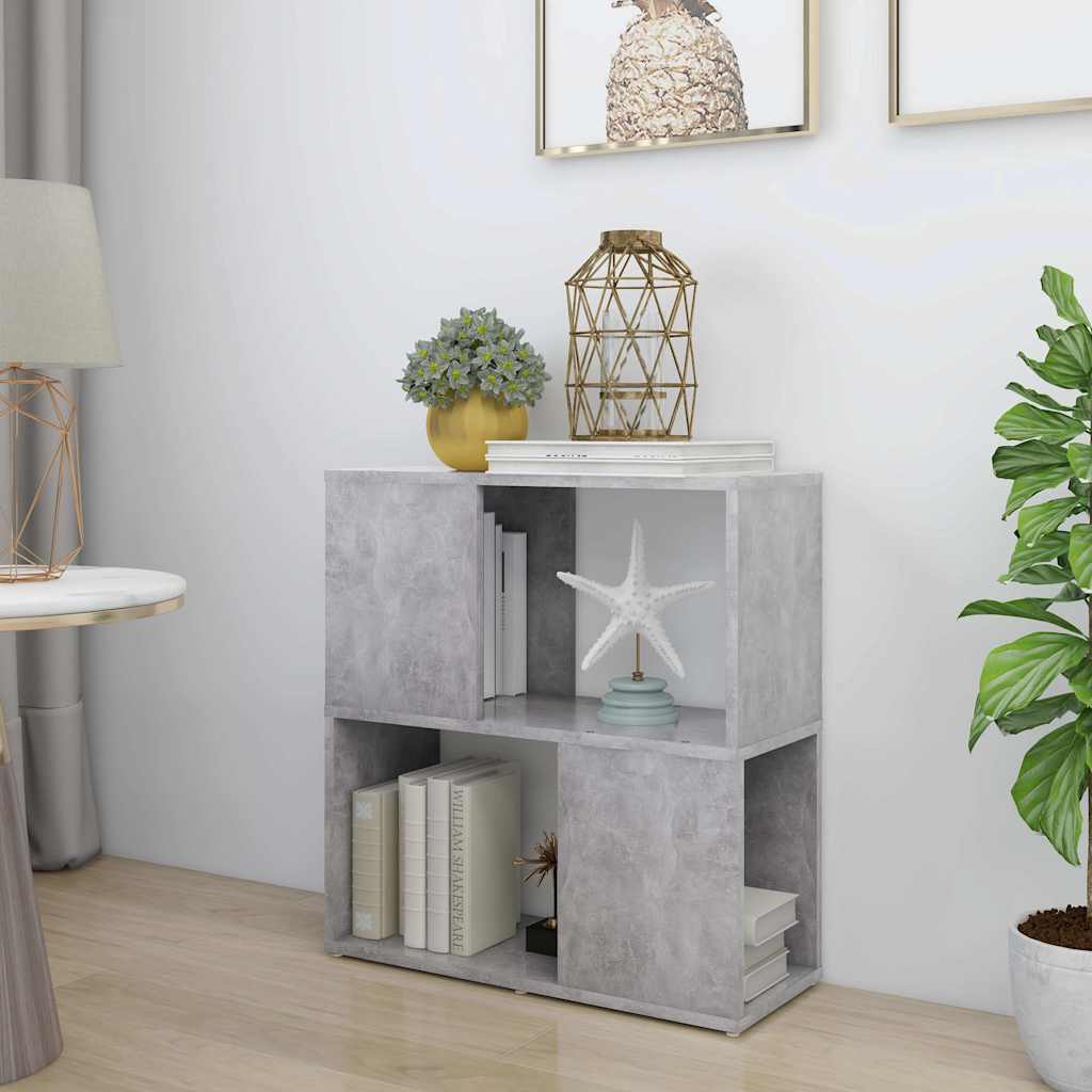 Vidaxl boekenkast 60x24x63 cm bewerkt hout betongrijs