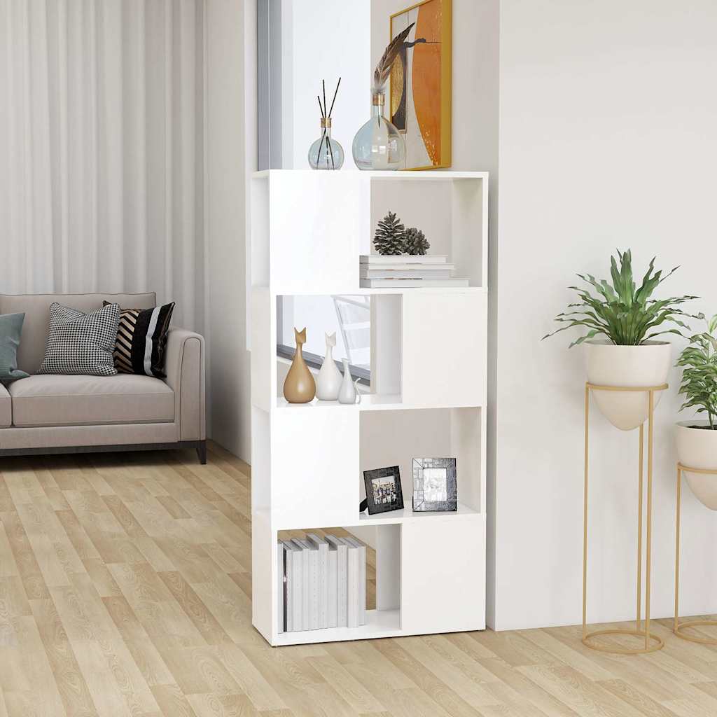 Vidaxl boekenkast kamerscherm 60x24x124,5 cm bewerkt hout wit