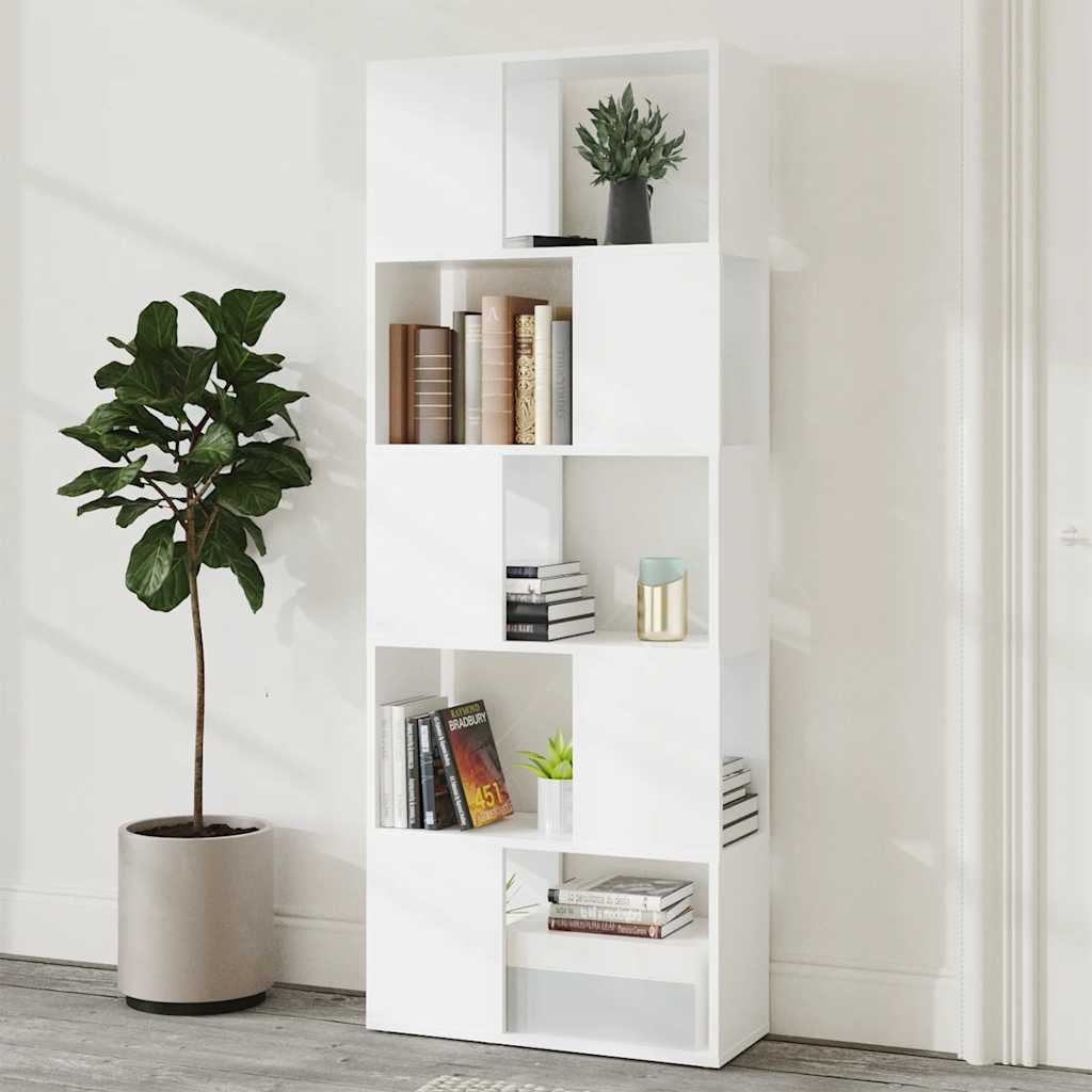 Vidaxl boekenkast kamerscherm 60x24x155 cm bewerkt hout wit