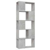 Vidaxl boekenkast kamerscherm 60x24x155 cm betongrijs