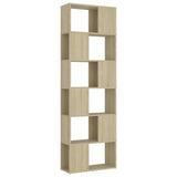 Vidaxl boekenkast kamerscherm 60x24x186 cm bewerkt hout sonoma eiken
