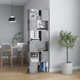 Vidaxl boekenkast kamerscherm 60x24x186 cm bewerkt hout betongrijs