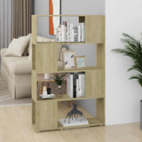 Vidaxl boekenkast kamerscherm 80x24x124,5 cm bewerkt hout sonoma eiken
