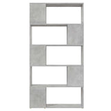 Vidaxl boekenkast kamerscherm 80x24x155 cm bewerkt hout betongrijs