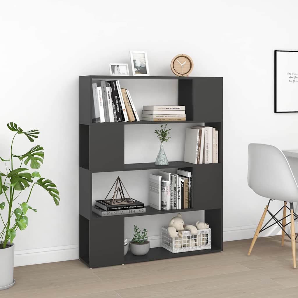 Vidaxl boekenkast kamerscherm 100x24x124 cm grijs