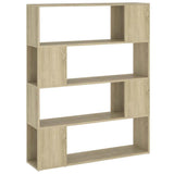 Vidaxl boekenkast kamerscherm 100x24x124 cm sonoma eikenkleurig