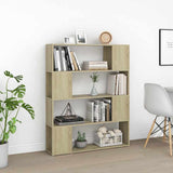 Vidaxl boekenkast kamerscherm 100x24x124 cm sonoma eikenkleurig