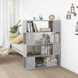 Vidaxl boekenkast kamerscherm 100x24x124 cm betongrijs