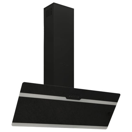 Vidaxl Wall Extractor Hood 90 cm stål og hærdet glas sort
