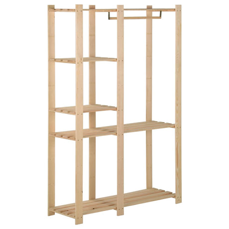 Vidaxl tøjstativ 110x38x170 cm solid fyrretræ