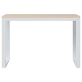 Vidaxl computerbureau 110x60x73 cm spaanplaat wit en eikenkleurig