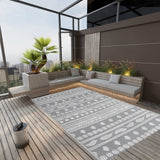 Vidaxl uden for tæppet Arakil 140x200 cm polypropen grå