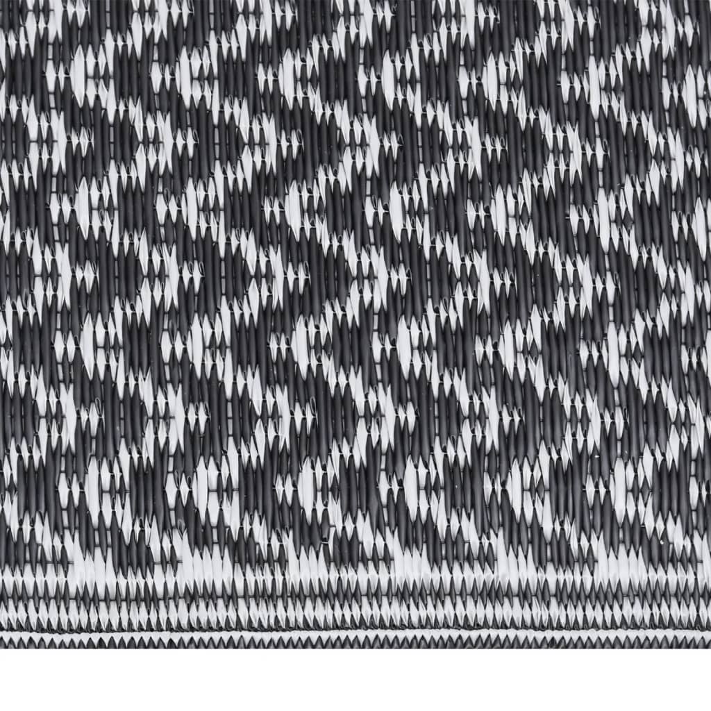 Vidaxl Udenfor Rug Aakil 80x250 cm polypropen sort