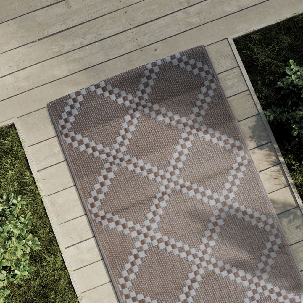 Vidaxl uden for tæppet Arakil 80x250 cm polypropenbrun