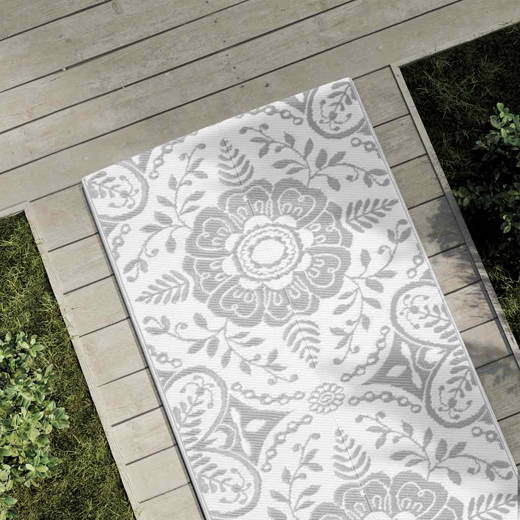 Vidaxl uden for tæppet Arakil 80x250 cm polypropen lysegrå