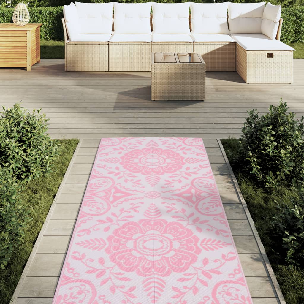 Vidaxl uden for tæppet 80x250 cm polypropen pink