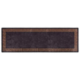 Vidaxl tæppe vaskbart anti-slip 80x300 cm sort og guldfarvet