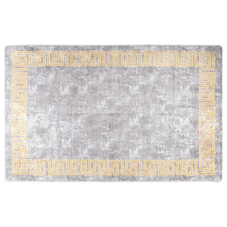 Vidaxl tæppe vaskbart anti-slip 80x150 cm grå