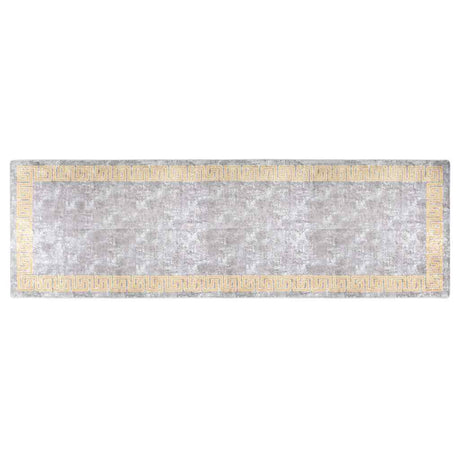 Vidaxl tæppe vaskbart anti-slip 80x300 cm grå
