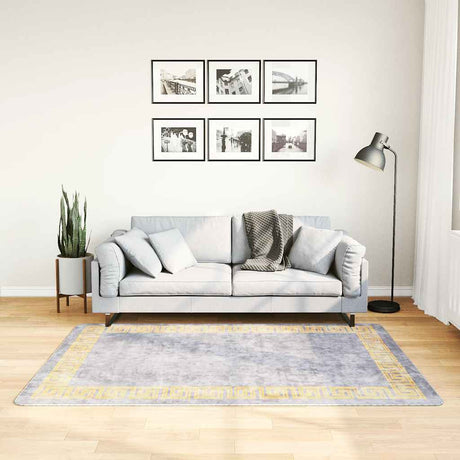 Vidaxl tæppe vaskbart anti-slip 120x180 cm grå