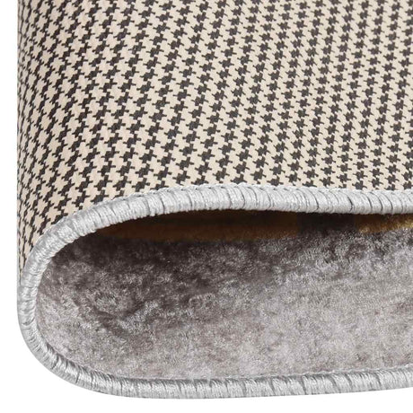 Vidaxl tæppe vaskbart anti-slip Ø120 cm grå