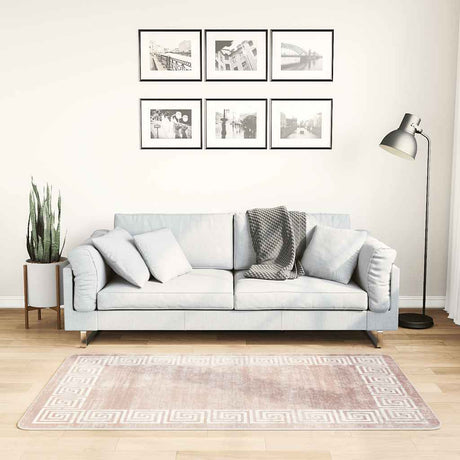 Vidaxl tæppe vaskbart anti-slip 80x150 cm beige