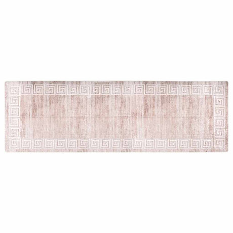 Vidaxl tæppe vaskbart anti-slip 80x300 cm beige