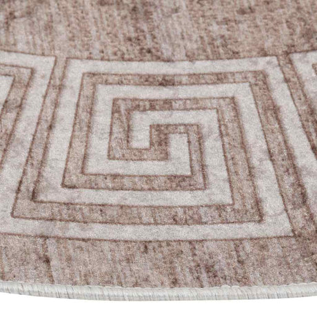 Vidaxl tæppe vaskbart anti-slip 120 cm beige