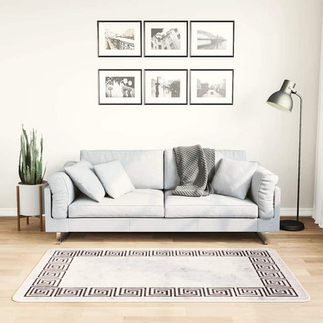 Vidaxl tæppe vaskbart anti-slip 80x150 cm lys beige