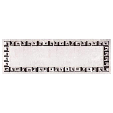 Vidaxl tæppe vaskbart anti-slip 80x300 cm lys beige