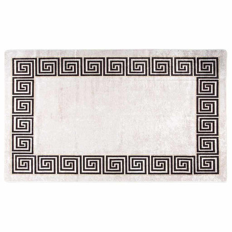 Vidaxl tæppe vaskbart anti-slip 120x180 cm lys beige