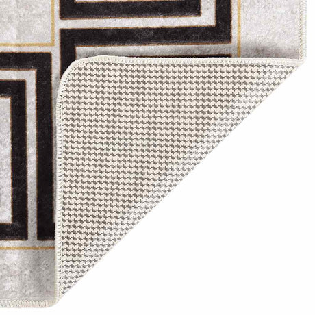 Vidaxl tæppe vaskbart anti-slip 120x180 cm lys beige