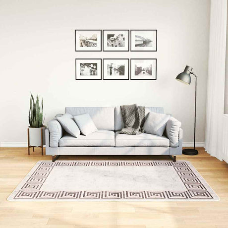 Vidaxl tæppe vaskbart anti-slip 120x180 cm lys beige