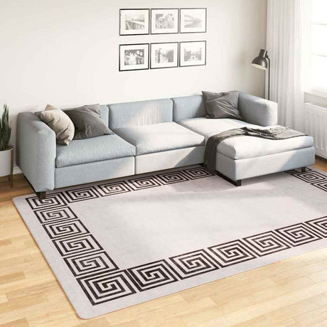 Vidaxl tæppe vaskbart anti-slip 190x300 cm lys beige